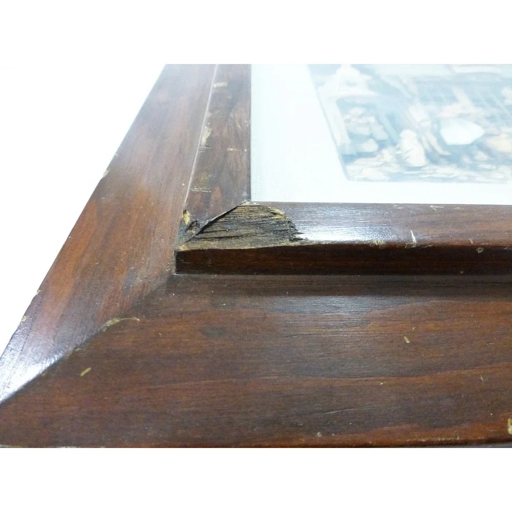 Vintage 3D cut paper picture in frame‎ wall decor hanging